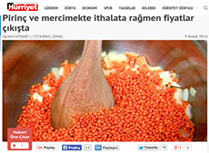 Press clipping — On price effects in the pulses and grain market in Türkiye