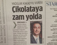 Press clipping — On rising cocoa prices