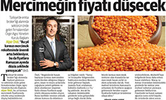 Press clipping — red lentils price coverage