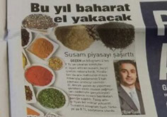 Press clipping — On the spice market — sesame, coconut, coriander, fenugreek and black pepper