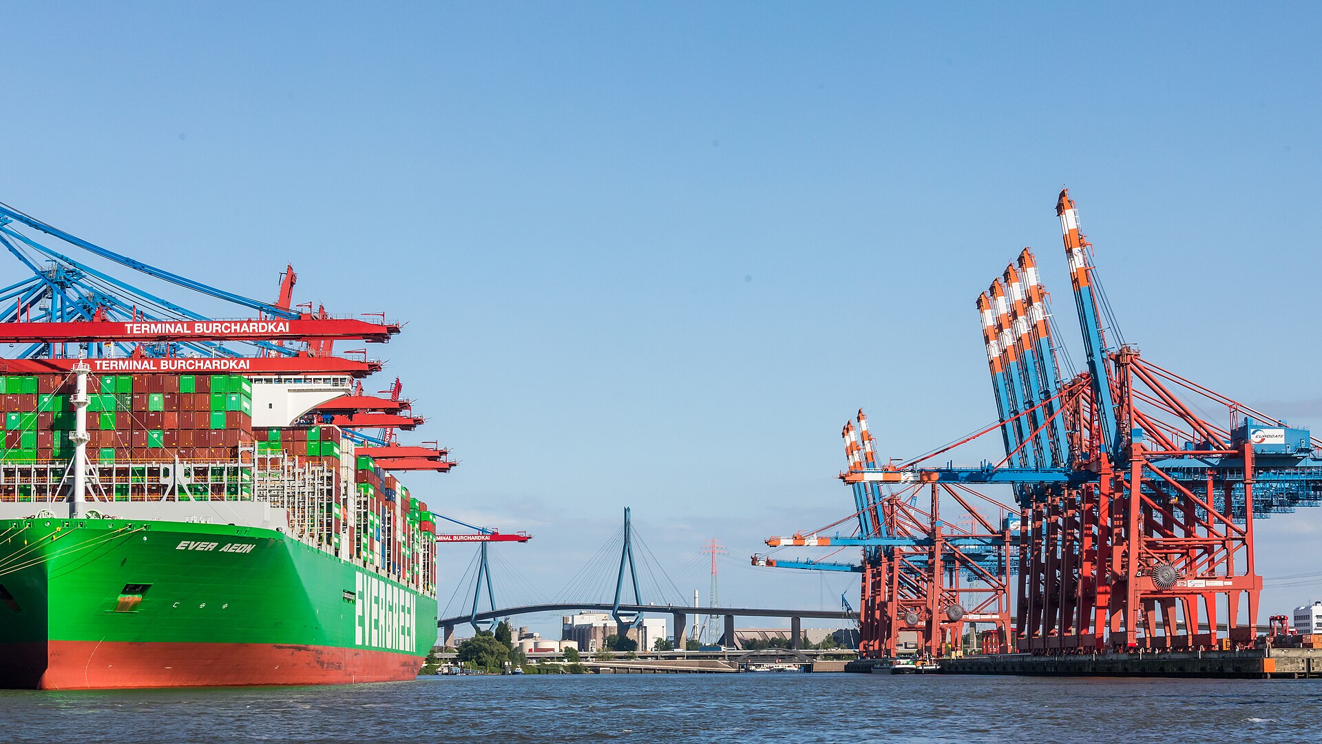 Container ship at a port terminal — Orgin's global agro-trade network